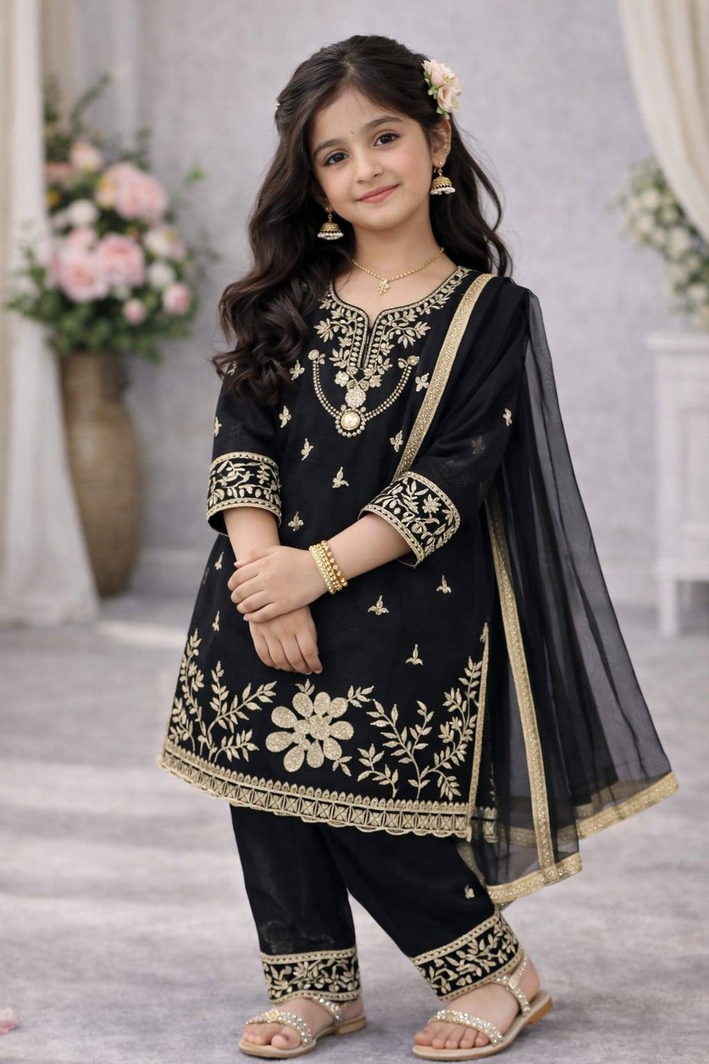 Trending New Ramzan Eid Special Silk Black Children fashion market in Delhi
